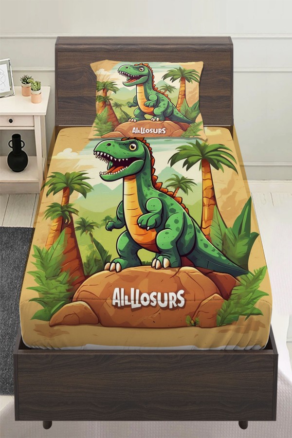 Dinazor Desenli Erkek Çocuk Tek Kişilik Yastıklı Lastikli Çarşaf Takımı 100x200cm Dinazor Desenli Erkek Çocuk Tek Kişilik Yastıklı Lastikli Çarşaf Takımı 100x200cm