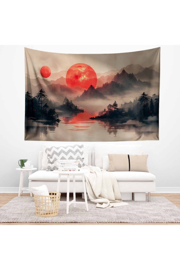 Japon Kedi Desenli Duvar Örtüsü Duvar Halısı Tapestry Japon Kedi Desenli Duvar Örtüsü Duvar Halısı Tapestry