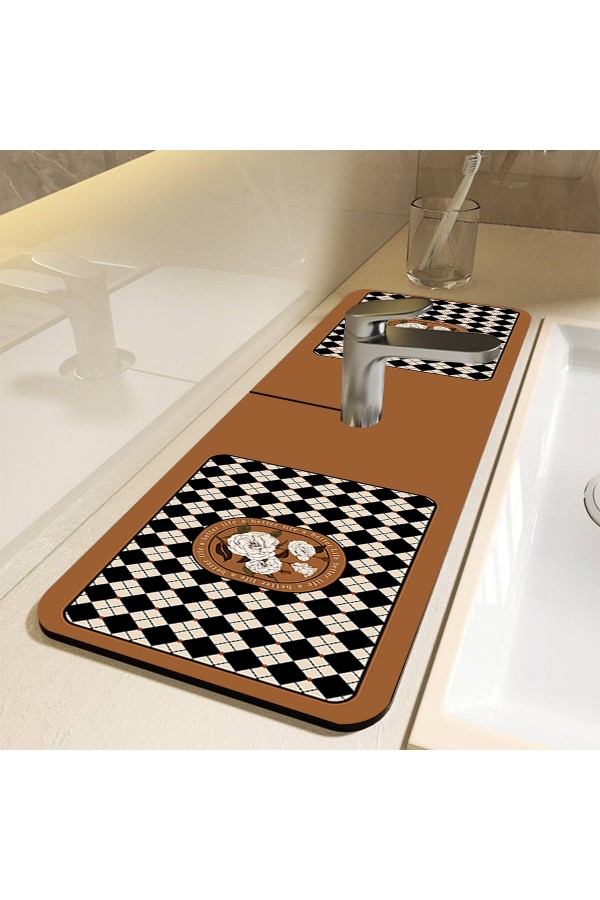 Else Su Tutucu Musluk Matı Banyo Mutfak Organizer Lavabo Matı Bulaşık Süngeri Matı Ds01