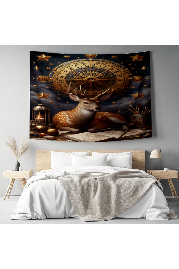 Fransız Vintage Turnuva Desenli Duvar Örtüsü Duvar Halısı Tapestry