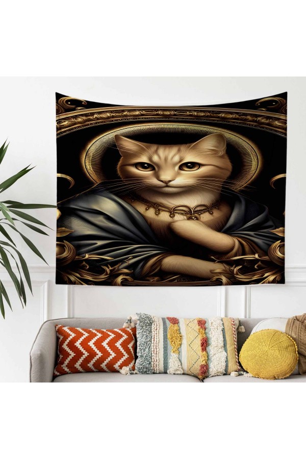 Fransız Vintage Yaşam Ağacı Desenli Duvar Örtüsü Duvar Halısı Tapestry