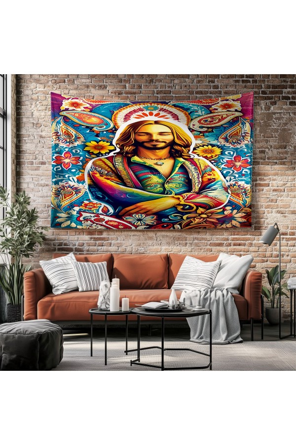 Göl Orman Manzara Desenli Duvar Örtüsü Duvar Halısı Tapestry Göl Orman Manzara Desenli Duvar Örtüsü Duvar Halısı Tapestry