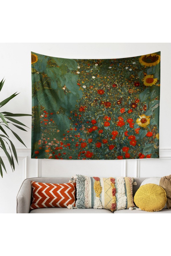 Güneş Ejderha Desenli Duvar Örtüsü Duvar Halısı Tapestry