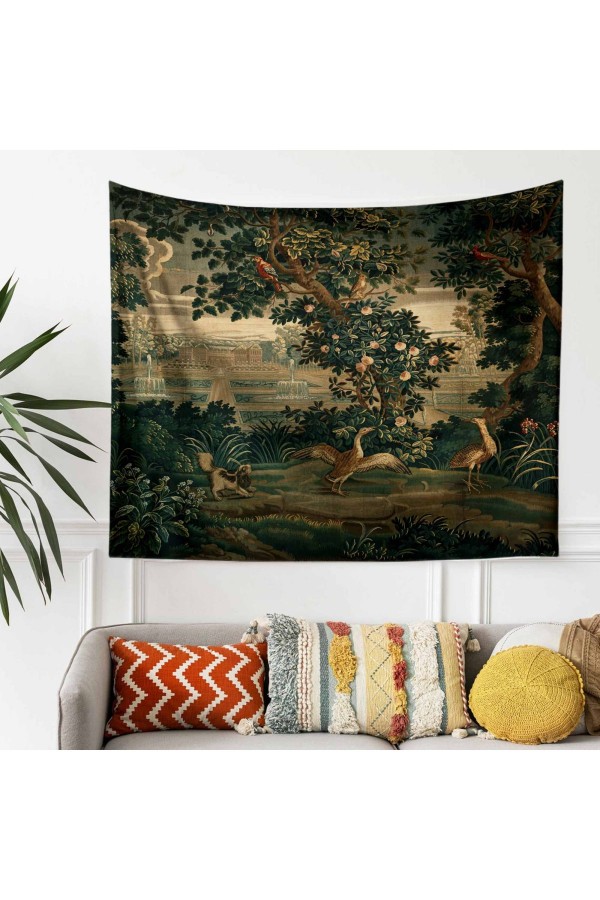 Yıldız Geyik Hayvan Desenli Duvar Örtüsü Duvar Halısı Tapestry Yıldız Geyik Hayvan Desenli Duvar Örtüsü Duvar Halısı Tapestry