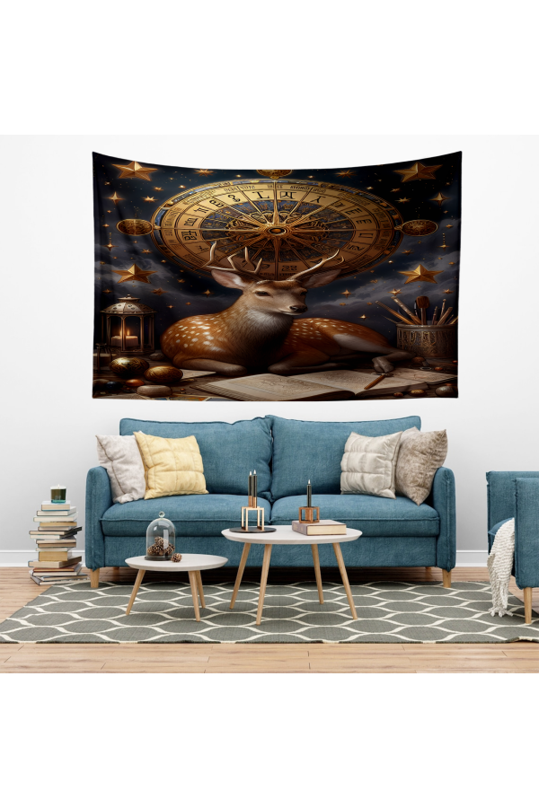 Fransız Vintage Turnuva Desenli Duvar Örtüsü Duvar Halısı Tapestry