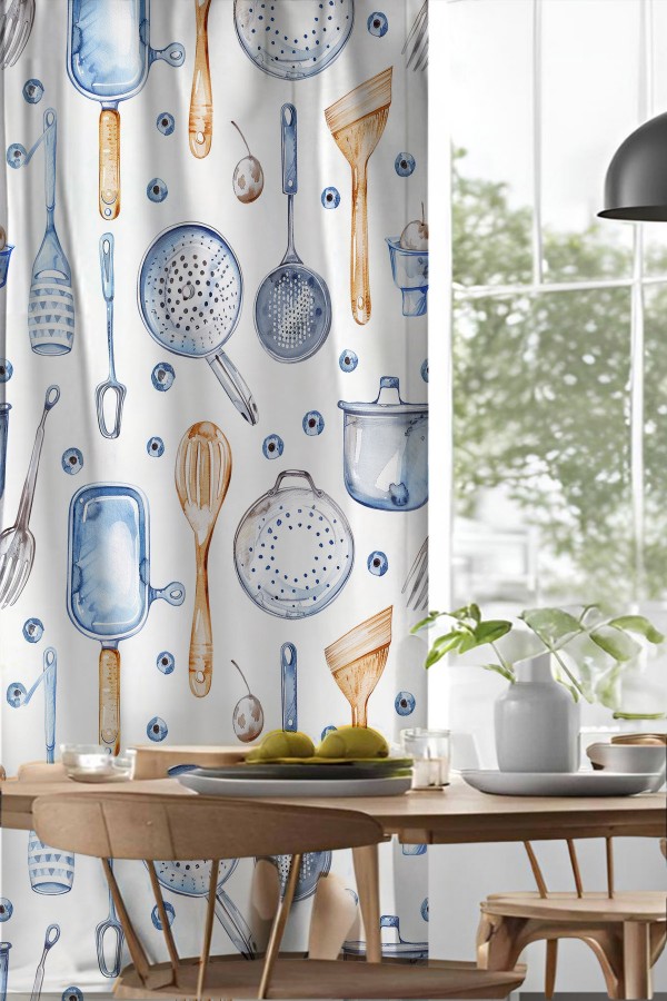Mutfak Malzemeleri Desenli Djital Baskılı Yemek Odası Mutfak Fon Perde 140x260cm Mutfak Malzemeleri Desenli Djital Baskılı Yemek Odası Mutfak Fon Perde 140x260cm