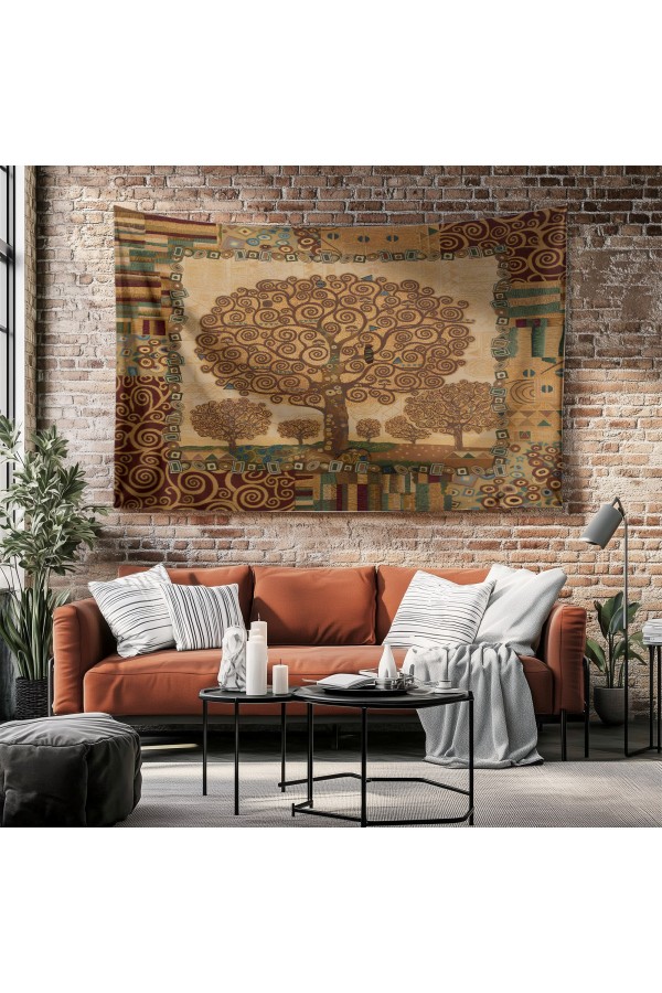 Yeşil Kahverengi Orman Desenli Duvar Örtüsü Duvar Halısı Tapestry Yeşil Kahverengi Orman Desenli Duvar Örtüsü Duvar Halısı Tapestry