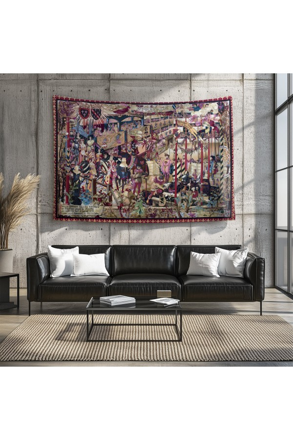 Hippi Renkli Çiçekler Desenli Duvar Örtüsü Duvar Halısı Tapestry