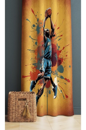 Basketbol Oyuncu Desenli Erkek Çocuk Odası Fon Perde 140x260cm Basketbol Oyuncu Desenli Erkek Çocuk Odası Fon Perde 140x260cm