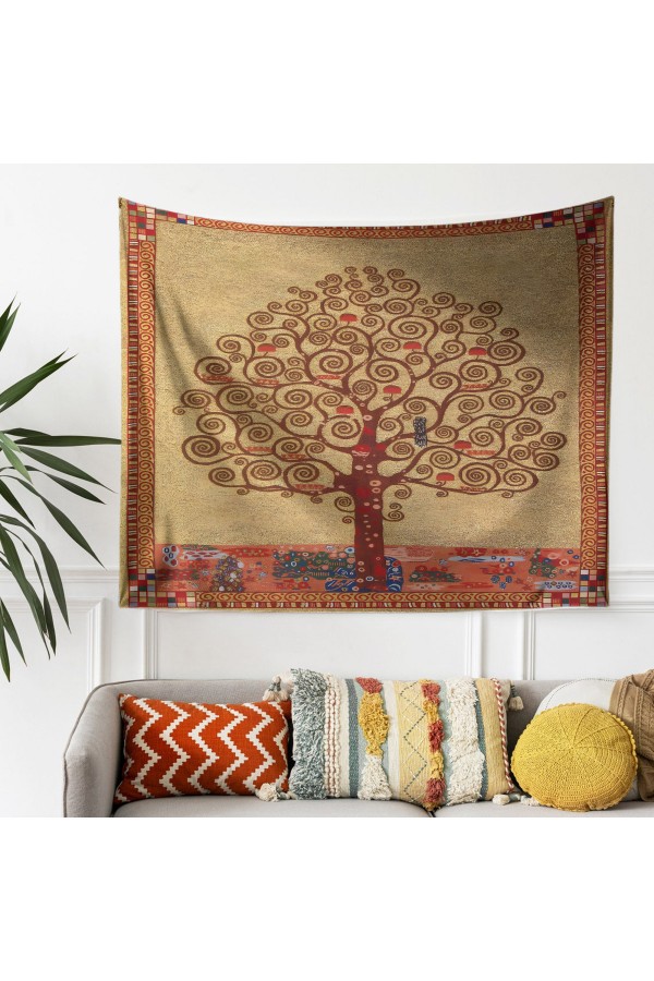 Suluboya Orman Ağaç Desenli Duvar Örtüsü Duvar Halısı Tapestry Suluboya Orman Ağaç Desenli Duvar Örtüsü Duvar Halısı Tapestry