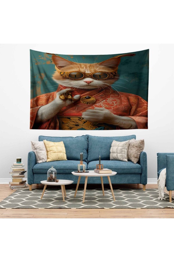 Fransız Vintage Retro Bahçe Desenli Duvar Örtüsü Duvar Halısı Tapestry