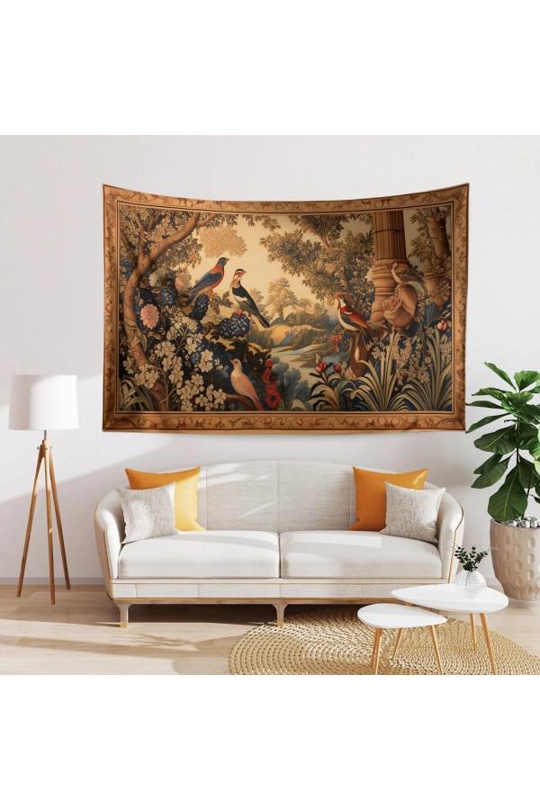 Geyik Askıda Hayvan Desenli Duvar Örtüsü Duvar Halısı Tapestry Geyik Askıda Hayvan Desenli Duvar Örtüsü Duvar Halısı Tapestry