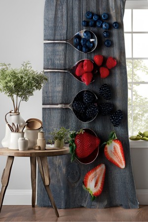 Meyve Kaşıkları Desenli Djital Baskılı Yemek Odası Mutfak Fon Perde 140x260cm Meyve Kaşıkları Desenli Djital Baskılı Yemek Odası Mutfak Fon Perde 140x260cm