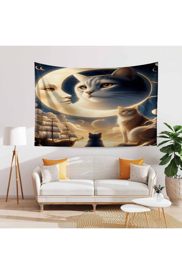 Fransız Vintage Retro Bahçe Desenli Duvar Örtüsü Duvar Halısı Tapestry Fransız Vintage Retro Bahçe Desenli Duvar Örtüsü Duvar Halısı Tapestry