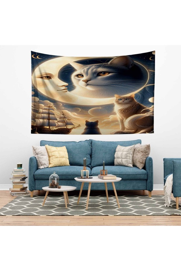 Fransız Vintage Retro Bahçe Desenli Duvar Örtüsü Duvar Halısı Tapestry Fransız Vintage Retro Bahçe Desenli Duvar Örtüsü Duvar Halısı Tapestry