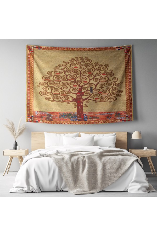 Suluboya Orman Ağaç Desenli Duvar Örtüsü Duvar Halısı Tapestry Suluboya Orman Ağaç Desenli Duvar Örtüsü Duvar Halısı Tapestry