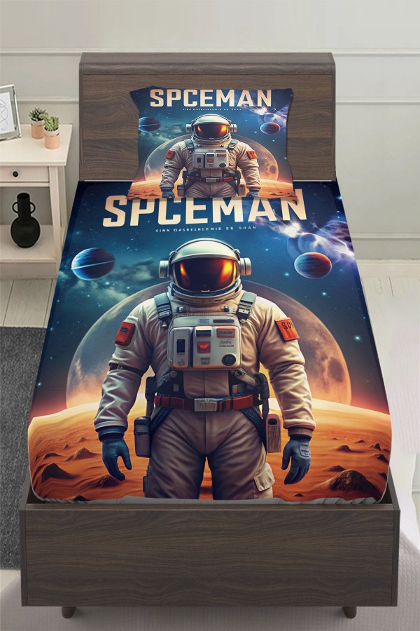 Astranot Uzay Gezegen Desenli Çocuk Tek Kişilik Yastıklı Lastikli Çarşaf Takımı 100x200cm Astranot Uzay Gezegen Desenli Çocuk Tek Kişilik Yastıklı Lastikli Çarşaf Takımı 100x200cm