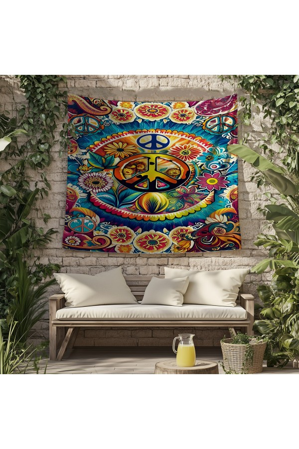 Ay Kedi Gemili Mistik Desenli Duvar Örtüsü Duvar Halısı Tapestry