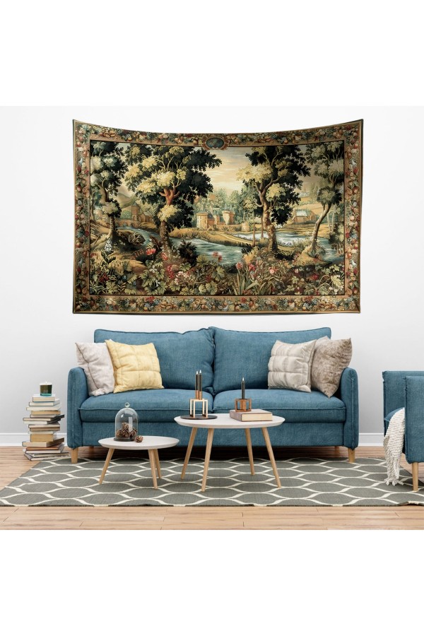 Hippi Kız Desenli Duvar Örtüsü Duvar Halısı Tapestry