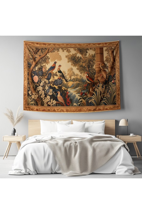 Geyik Askıda Hayvan Desenli Duvar Örtüsü Duvar Halısı Tapestry Geyik Askıda Hayvan Desenli Duvar Örtüsü Duvar Halısı Tapestry