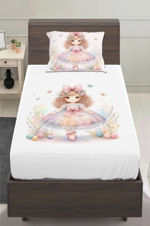 Minik Prenses Desenli Kız Çocuk Tek Kişilik Yastıklı Lastikli Çarşaf Takımı 100x200cm Minik Prenses Desenli Kız Çocuk Tek Kişilik Yastıklı Lastikli Çarşaf Takımı 100x200cm