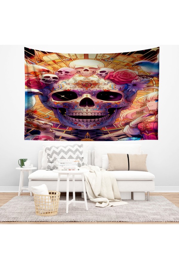 Ortaçağ Rönesans Fransız Desenli Duvar Örtüsü Duvar Halısı Tapestry Ortaçağ Rönesans Fransız Desenli Duvar Örtüsü Duvar Halısı Tapestry