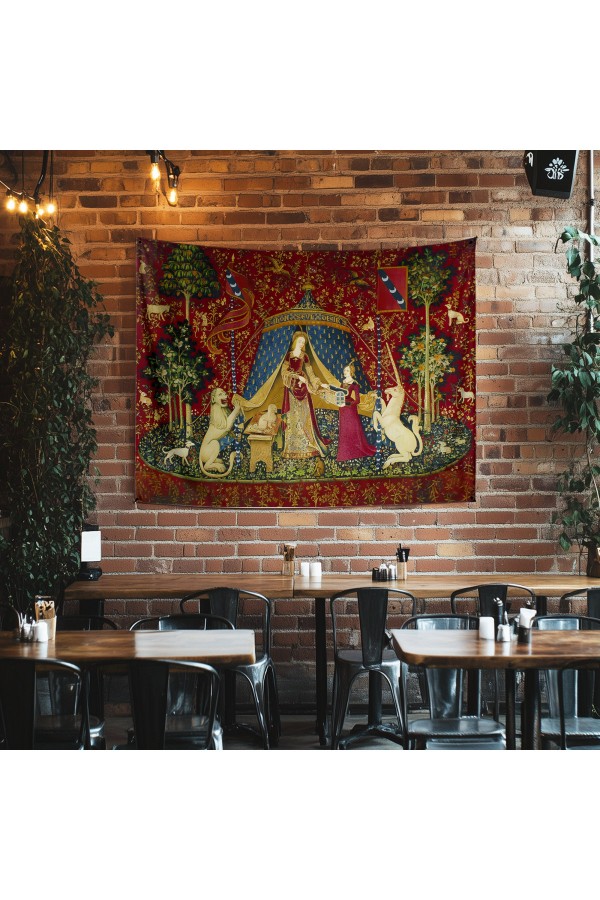 Ortaçağ Retro Fransız Desenli Duvar Örtüsü Duvar Halısı Tapestry Ortaçağ Retro Fransız Desenli Duvar Örtüsü Duvar Halısı Tapestry