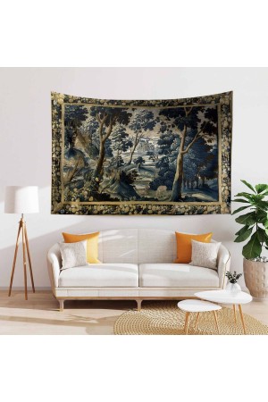 Fransız Vintage Orman Desenli Duvar Örtüsü Duvar Halısı Tapestry Fransız Vintage Orman Desenli Duvar Örtüsü Duvar Halısı Tapestry