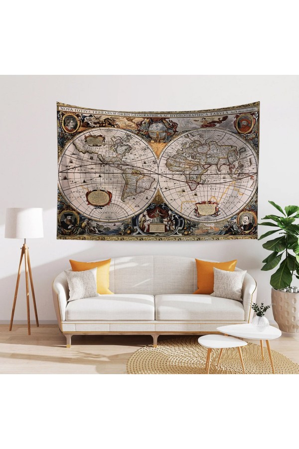 Retro Kırmızı Çiçekler Desenli Duvar Örtüsü Duvar Halısı Tapestry Retro Kırmızı Çiçekler Desenli Duvar Örtüsü Duvar Halısı Tapestry