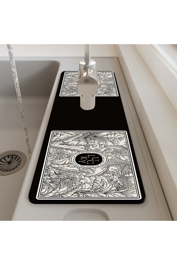 Else Su Tutucu Musluk Matı Banyo Mutfak Organizer Lavabo Matı Bulaşık Süngeri Matı Ds05
