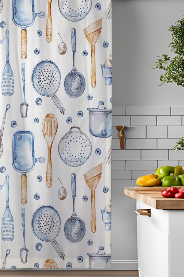 Mutfak Malzemeleri Desenli Djital Baskılı Yemek Odası Mutfak Fon Perde 140x260cm Mutfak Malzemeleri Desenli Djital Baskılı Yemek Odası Mutfak Fon Perde 140x260cm