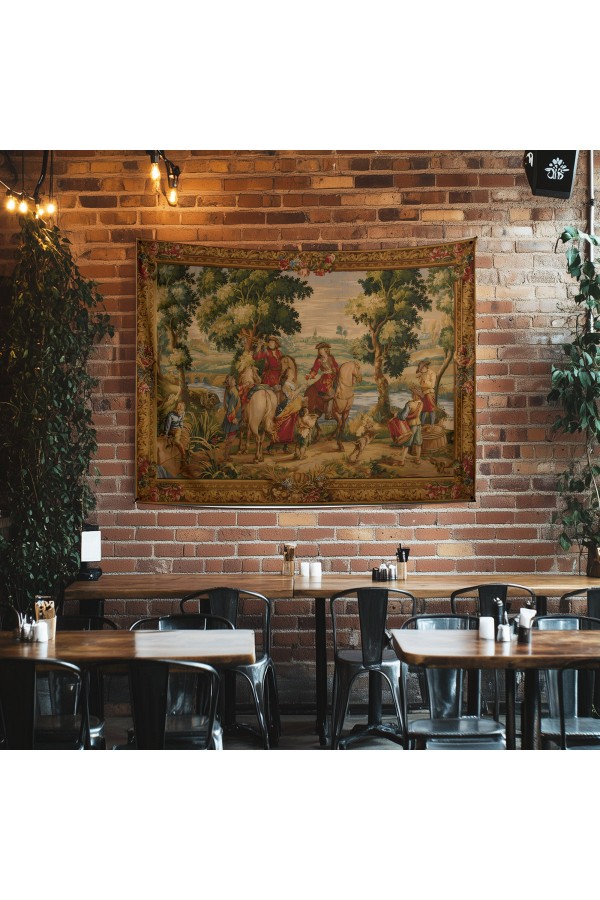 Ortaçağ Vintage Fransız Desenli Duvar Örtüsü Duvar Halısı Tapestry Ortaçağ Vintage Fransız Desenli Duvar Örtüsü Duvar Halısı Tapestry