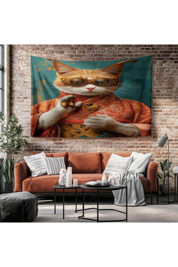Fransız Vintage Retro Bahçe Desenli Duvar Örtüsü Duvar Halısı Tapestry