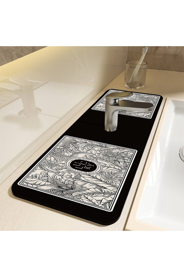 Else Su Tutucu Musluk Matı Banyo Mutfak Organizer Lavabo Matı Bulaşık Süngeri Matı Ds05