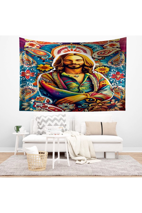 Göl Orman Manzara Desenli Duvar Örtüsü Duvar Halısı Tapestry Göl Orman Manzara Desenli Duvar Örtüsü Duvar Halısı Tapestry