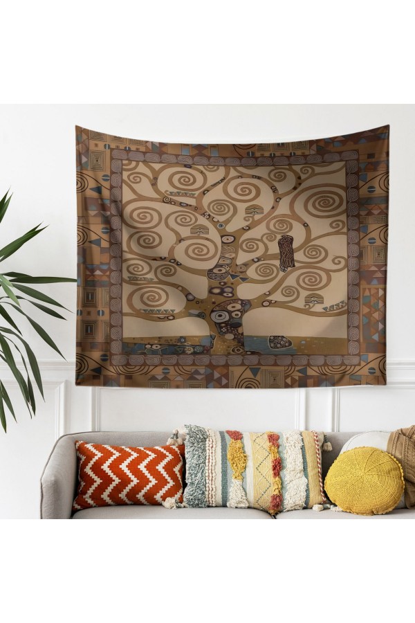 Yeşil Botanik Orman Desenli Duvar Örtüsü Duvar Halısı Tapestry Yeşil Botanik Orman Desenli Duvar Örtüsü Duvar Halısı Tapestry