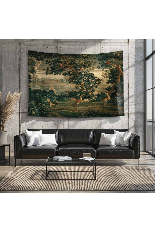 Yıldız Geyik Hayvan Desenli Duvar Örtüsü Duvar Halısı Tapestry Yıldız Geyik Hayvan Desenli Duvar Örtüsü Duvar Halısı Tapestry
