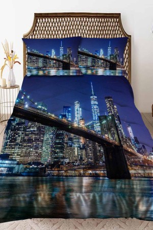 Şehir Manzara Desenli Çift Kişilik Kapitoneli Yorgan Yastık Kılıflı Şehir Manzara Desenli Çift Kişilik Kapitoneli Yorgan Yastık Kılıflı