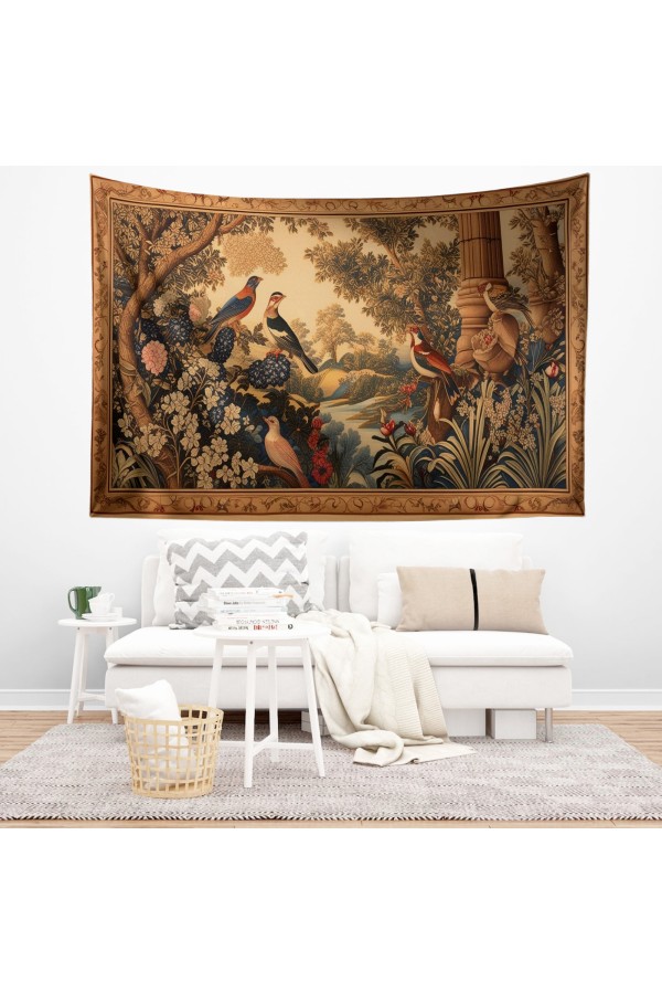 Geyik Askıda Hayvan Desenli Duvar Örtüsü Duvar Halısı Tapestry Geyik Askıda Hayvan Desenli Duvar Örtüsü Duvar Halısı Tapestry