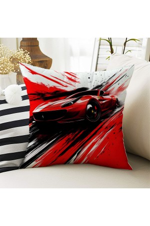Kırmızı Yarış Araba Desenli Erkek ÇocukDekoratif Çift Taraflı Kırlent Kılıfı 43x43cm Kırmızı Yarış Araba Desenli Erkek ÇocukDekoratif Çift Taraflı Kırlent Kılıfı 43x43cm