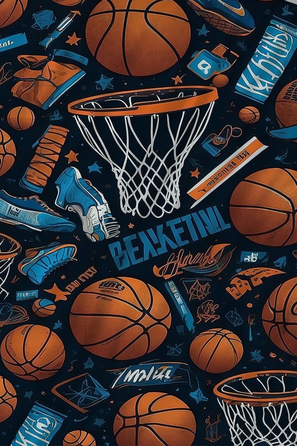 Basketbol Topları Desenli Erkek Çocuk Tek Kişilik Nevresim Takımı Yastık Kılıflı