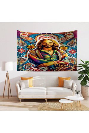 Hippi Erkek Desenli Duvar Örtüsü Duvar Halısı Tapestry Hippi Erkek Desenli Duvar Örtüsü Duvar Halısı Tapestry