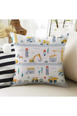 İş Makineleri İnşaat Desenli Erkek ÇocukDekoratif Çift Taraflı Kırlent Kılıfı 43x43cm İş Makineleri İnşaat Desenli Erkek ÇocukDekoratif Çift Taraflı Kırlent Kılıfı 43x43cm