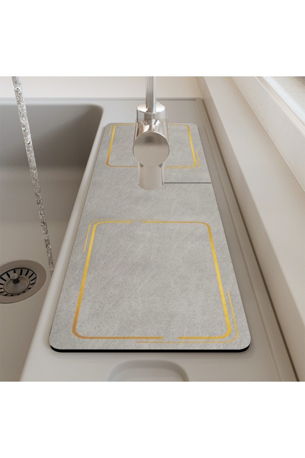 Else Su Tutucu Musluk Matı Banyo Mutfak Organizer Lavabo Matı Bulaşık Süngeri Matı Ds08