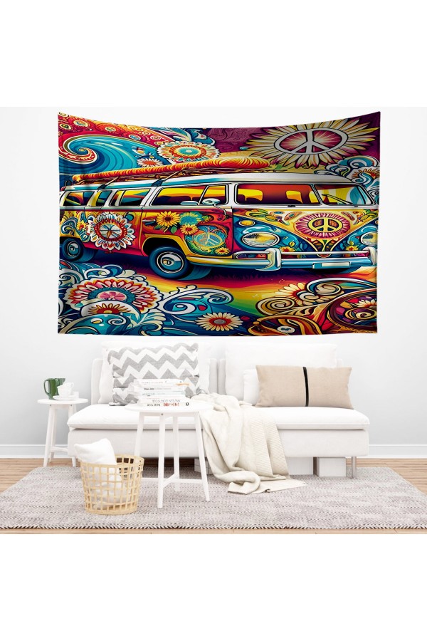 Japon Sakura Ağaçlı Kuş Manzara Desenli Duvar Örtüsü Duvar Halısı Tapestry Japon Sakura Ağaçlı Kuş Manzara Desenli Duvar Örtüsü Duvar Halısı Tapestry
