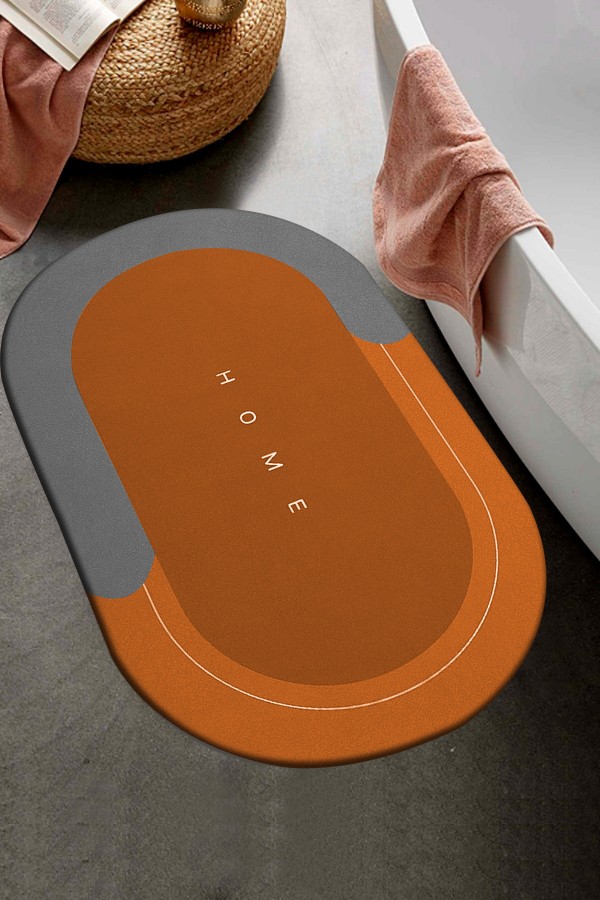Else Dekor Kahve Home Desenli Duş Önü Banyo Halısı Paspas Klozet Tek Parça Oval Else Dekor Kahve Home Desenli Duş Önü Banyo Halısı Paspas Klozet Tek Parça Oval