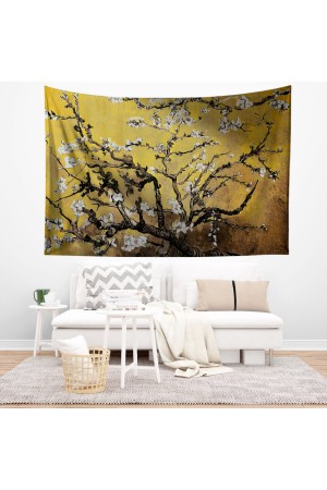Van Gogh Sarı Zemin Badem Ağacı Desenli Duvar Örtüsü Duvar Halısı Tapestry Van Gogh Sarı Zemin Badem Ağacı Desenli Duvar Örtüsü Duvar Halısı Tapestry