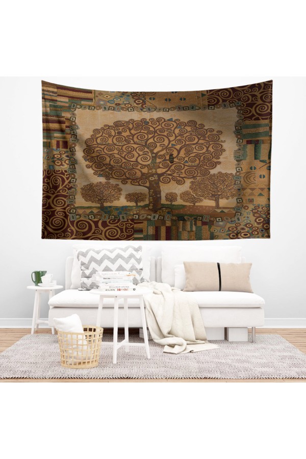 Yeşil Kahverengi Orman Desenli Duvar Örtüsü Duvar Halısı Tapestry Yeşil Kahverengi Orman Desenli Duvar Örtüsü Duvar Halısı Tapestry