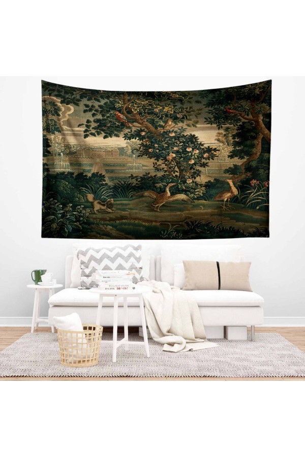 Yıldız Geyik Hayvan Desenli Duvar Örtüsü Duvar Halısı Tapestry Yıldız Geyik Hayvan Desenli Duvar Örtüsü Duvar Halısı Tapestry