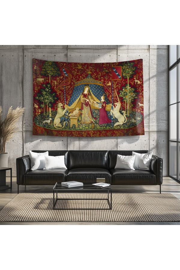 Ortaçağ Retro Fransız Desenli Duvar Örtüsü Duvar Halısı Tapestry Ortaçağ Retro Fransız Desenli Duvar Örtüsü Duvar Halısı Tapestry